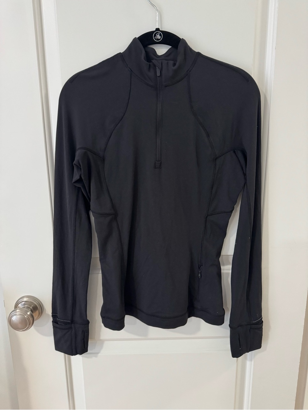 Lululemon Ready to Rulu Run Women's Black Quarter-Zip Active Top - Picture 2 of 3